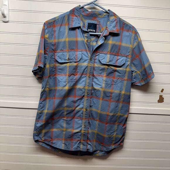 PrAna Other - Prana Cayman Plaid Short Sleeve Button Up Performance Shirt Size S